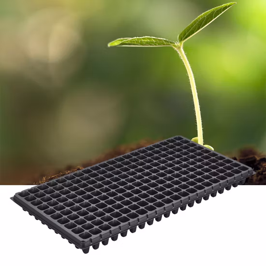 Garden Germination Seed Starter Tray Polystyrene Plastic Rice Seedling Tray Nursery Plug Flower Pot Sprouting Plant Grow Tray