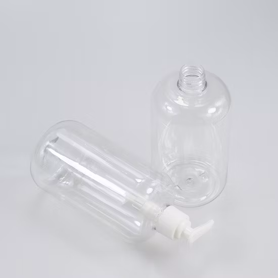 Usine 500 ml de désinfectant pour les mains en plastique cosmétique bouteille PET blanche claire avec pompe
